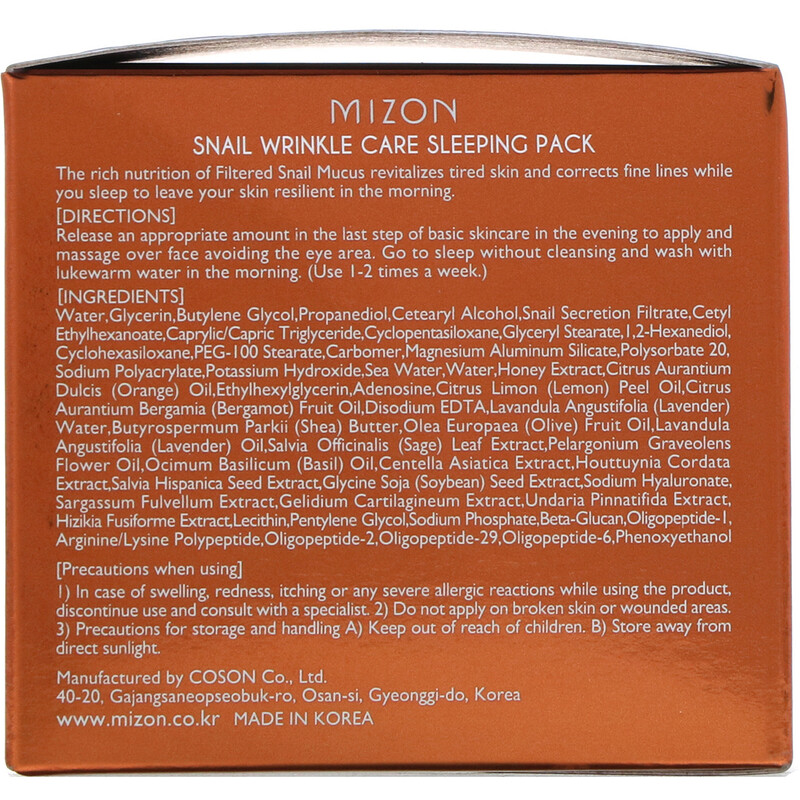 Mizon Snail Wrinkle Care Sleeping Pack 80 ml